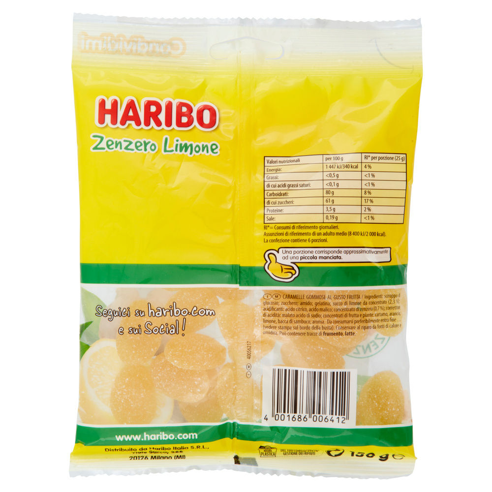 CARAMELLE ZENZERO E LIMONE HARIBO G150 - 1