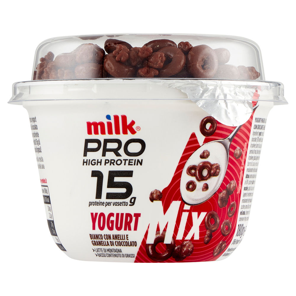 YOGURT MIX BIANCO CON ANELLI E GRANELLA CIOCCO MILK PRO G 180 - 7