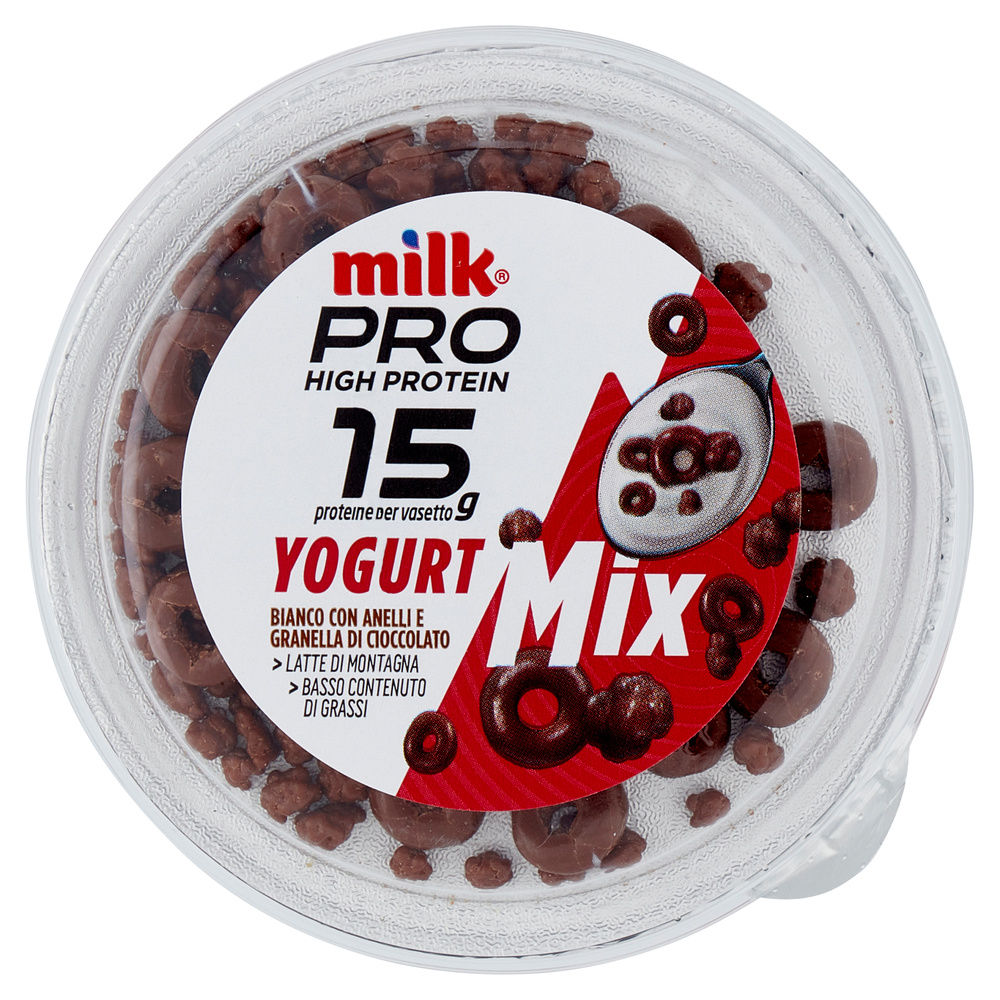 YOGURT MIX BIANCO CON ANELLI E GRANELLA CIOCCO MILK PRO G 180 - 4