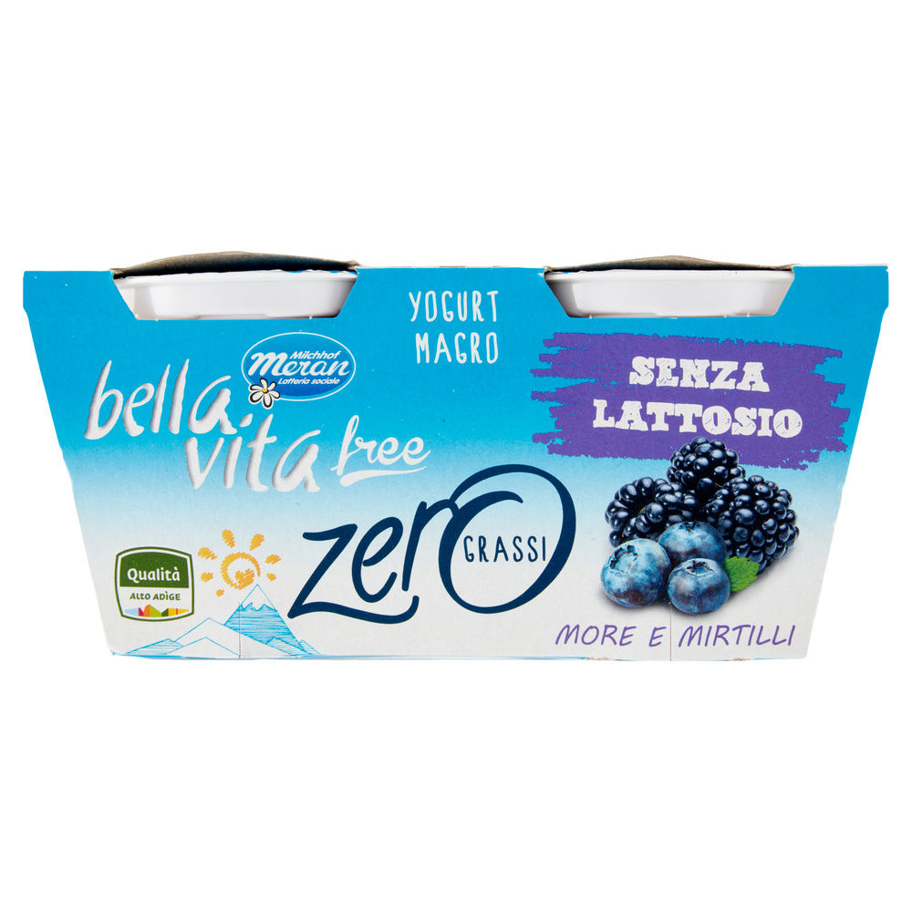 YOGURT MORE E MIRTILLI BELLA VITA FREE SENZA LATTOSIO E ZERO GRASSI 2X125G - 3