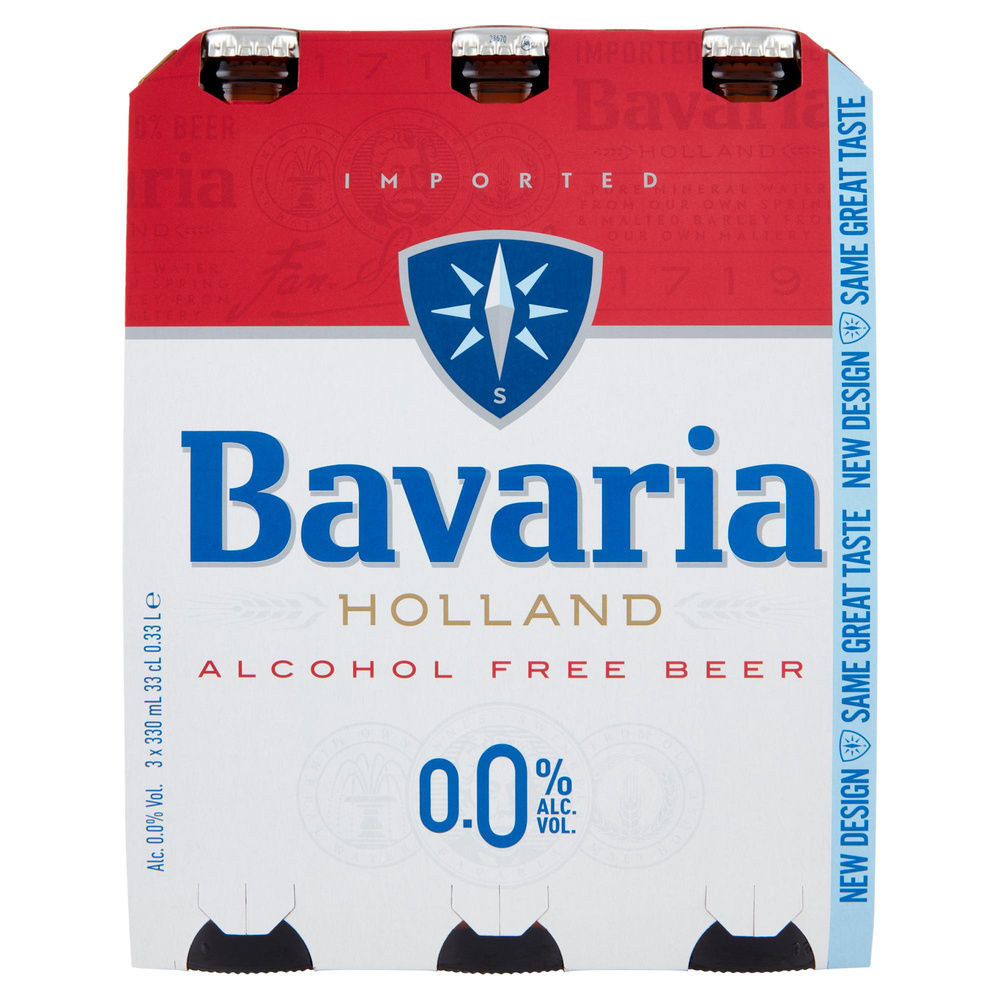 BIRRA ANALCOLICA BAVARIA 0.0% CLUSTER BOTTIGLIA ML 330 X 3 - 0
