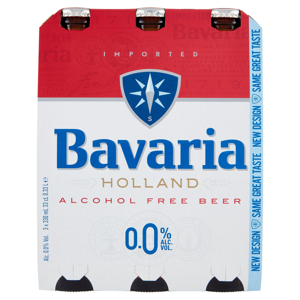 BIRRA ANALCOLICA BAVARIA 0.0% CLUSTER BOTTIGLIA ML 330 X 3 - 6