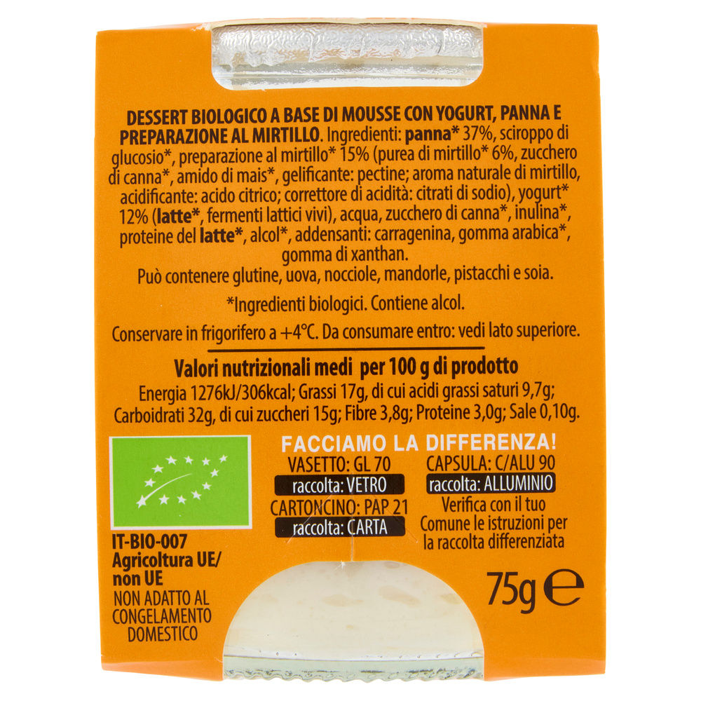 MOUSSE BIO YOGURT E MIRTILLO SCALDASOLE G 75 - 1
