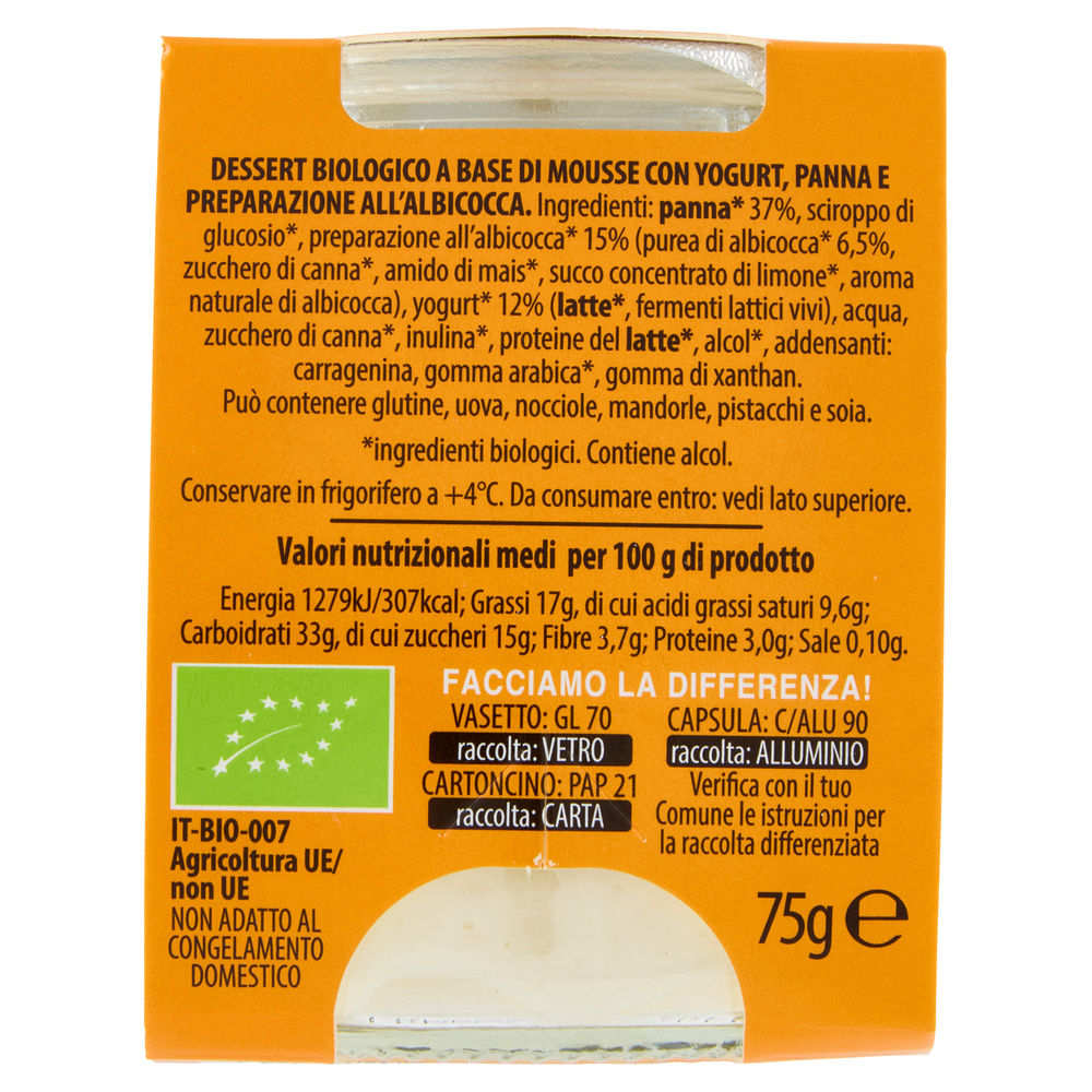 MOUSSE BIO YOGURT E ALBICOCCA SCALDASOLE G 75 - 1