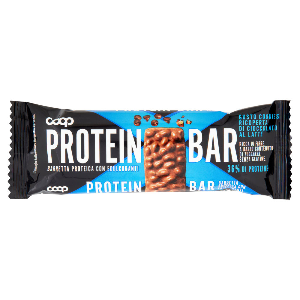 PROTEIN BAR GUSTO COOKIES RICOPERTA DI CIOCCOLATO AL LATTE 36% COOP G50 - 0