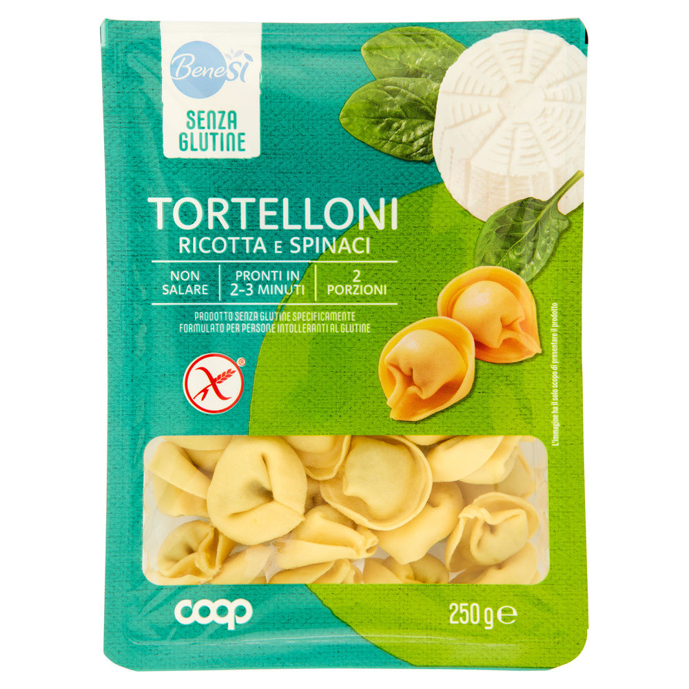 TORTELLONI RICOTTA E SPINACI SENZA GLUTINE BENE SI' COOP  G 250 - 0