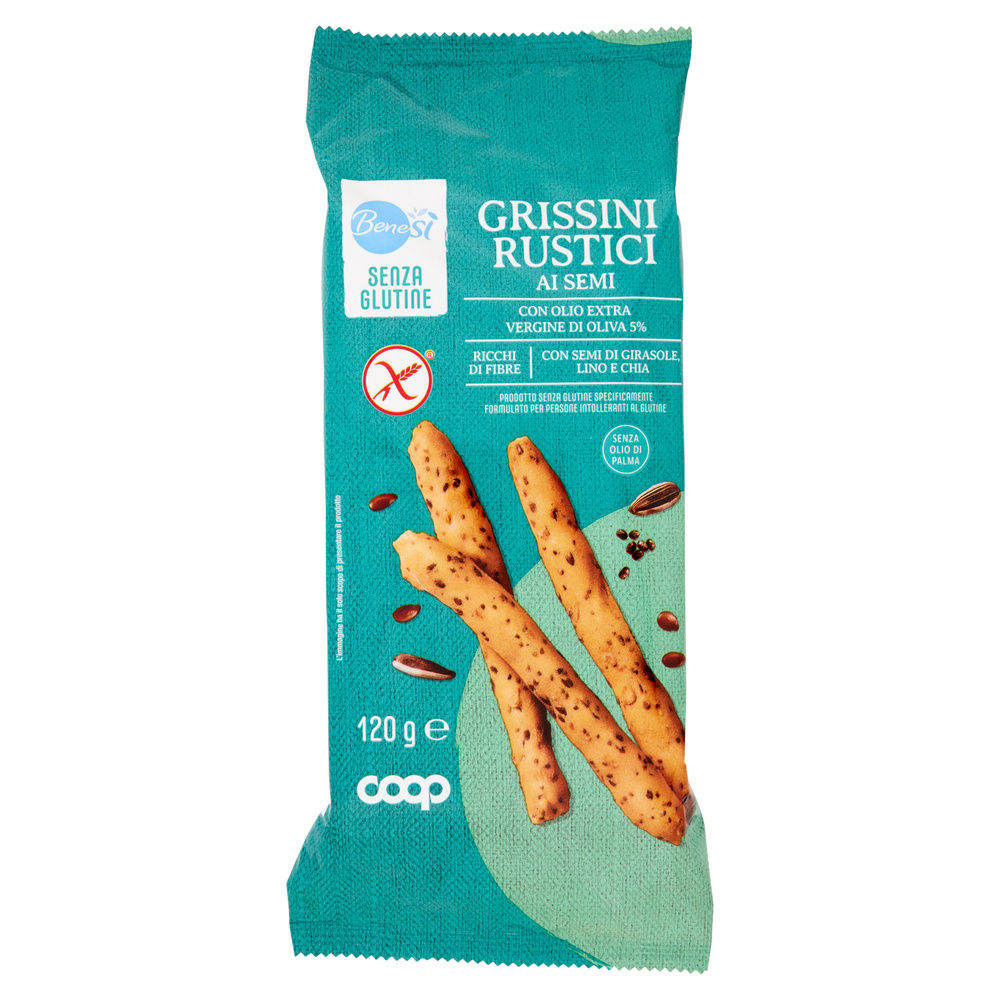 GRISSINI RUSTICI AI SEMI SENZA GLUTINE BENE SI' COOP G 120 - 0