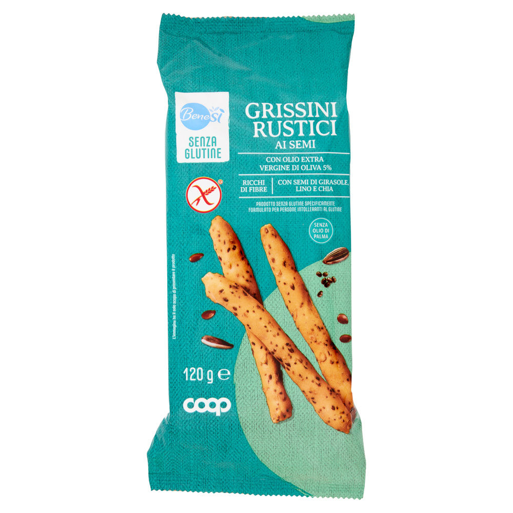 GRISSINI RUSTICI AI SEMI SENZA GLUTINE BENE SI' COOP G 120 - 3