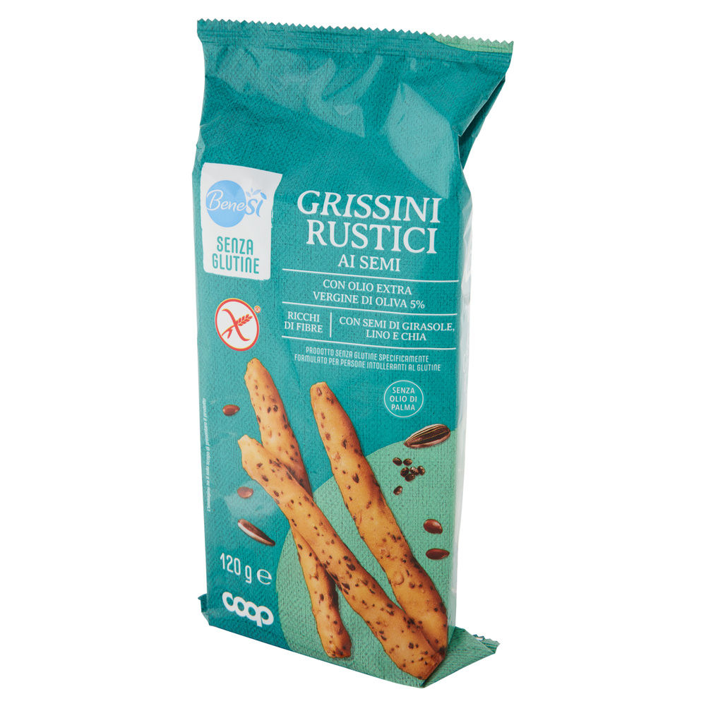 GRISSINI RUSTICI AI SEMI SENZA GLUTINE BENE SI' COOP G 120 - 8