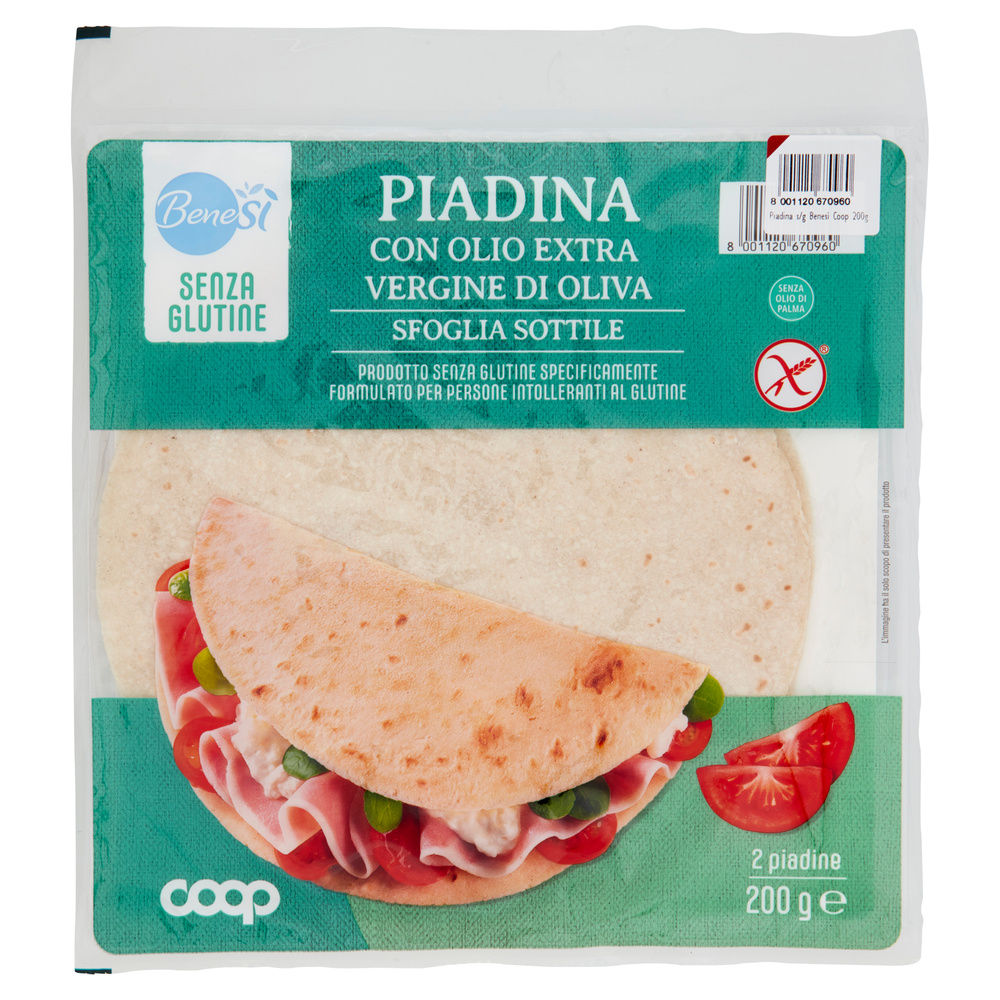 PIADINE SENZA GLUTINE BENESÌ COOP G 200 (2XG100) - 2