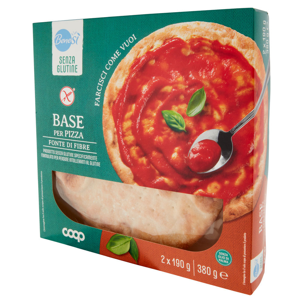 BASE PIZZA SENZA GLUTINE BENE SI' COOP G 380 G 2X190 - 8