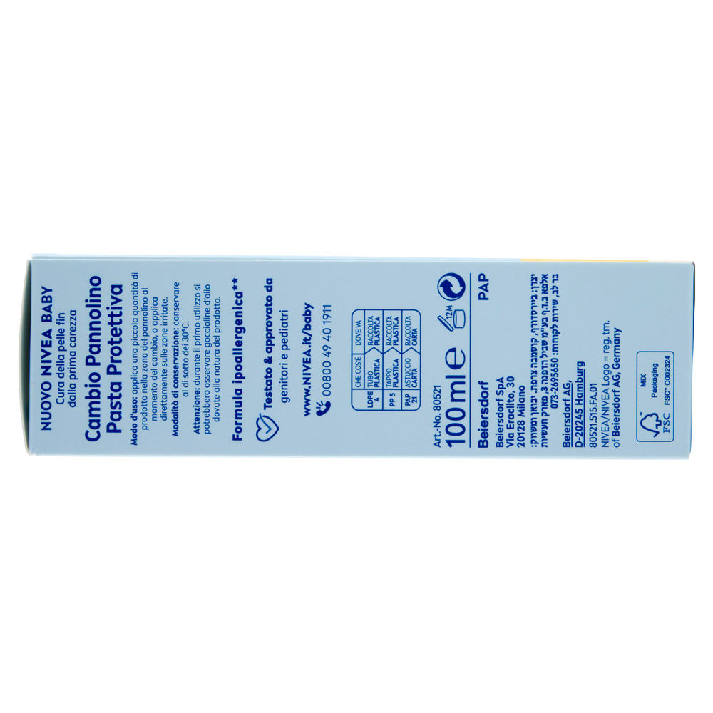 PASTA PROTETTIVA NIVEA BABY CAMBIO PANNOLINO EMOLLIENTE ML 100 - 3