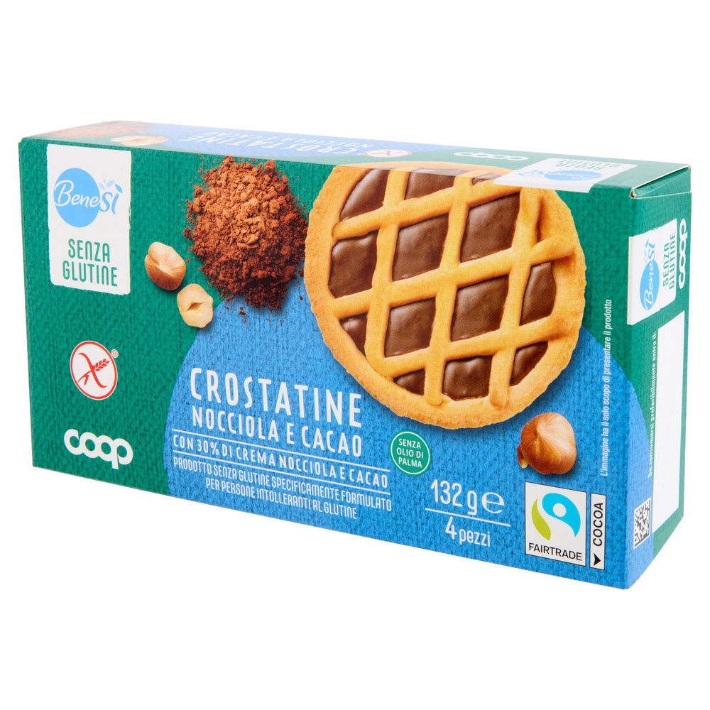 CROSTATINE SENZA GLUTINE NOCCIOLA E CACAO BENE SI' COOP G 132 (G4 X 33) - 8