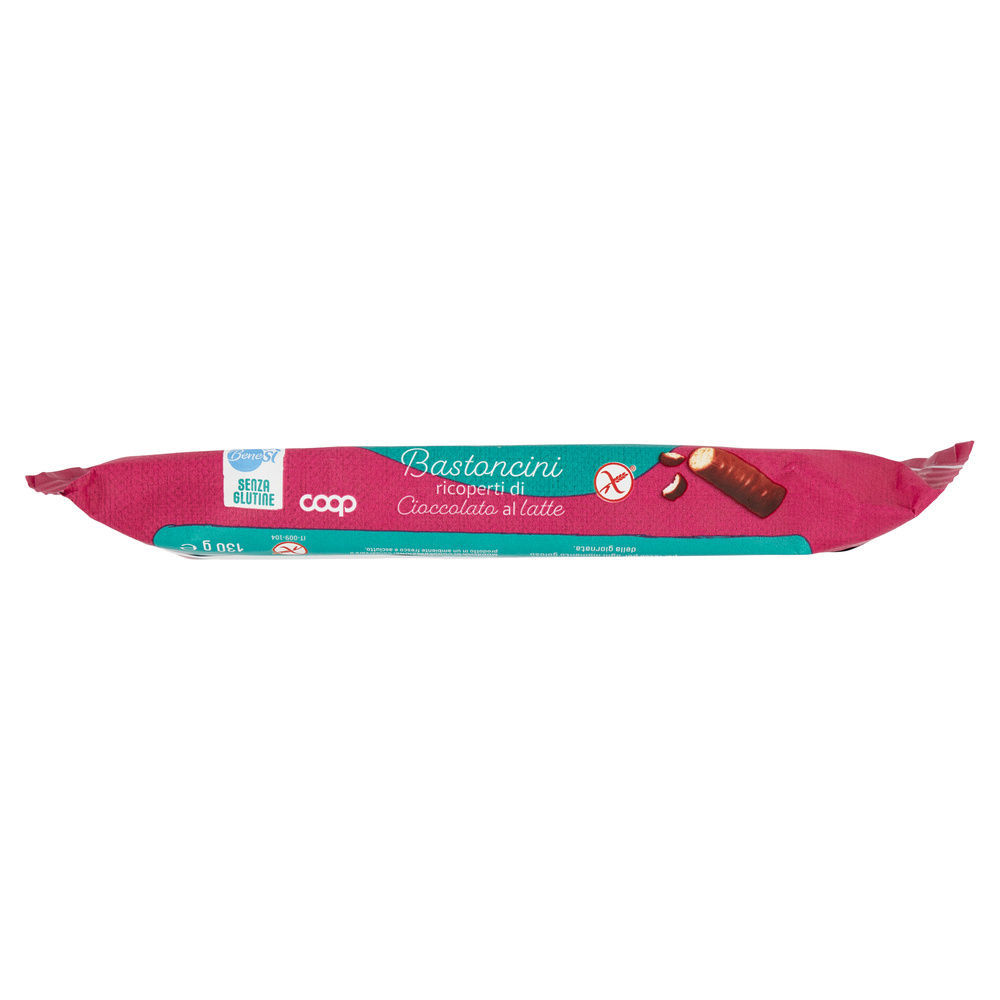 BASTONCINI RICOPERTI DI CIOCCOLATO A LATTE SENZA GLUTINE BIO BENE SI' COOP  G130 - 7