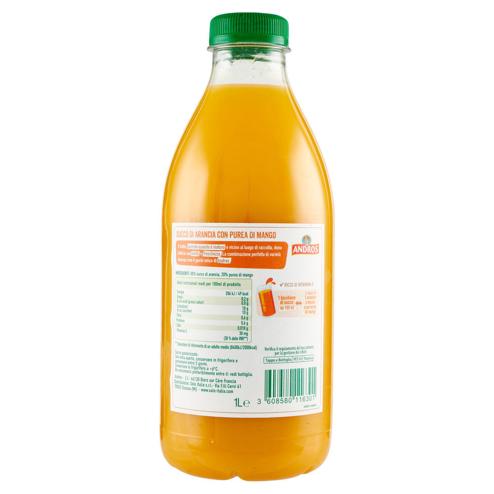 SUCCO ARANCIA E MANGO ANDROS SOLO ITALIA L 1 - 1