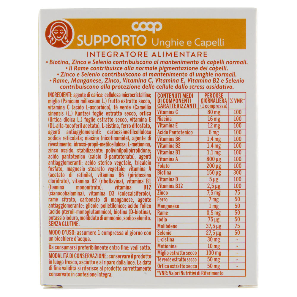 INTEGRATORE COOP SUPPORTO UNGHIE E CAPELLI 30 G.23,85 - 5