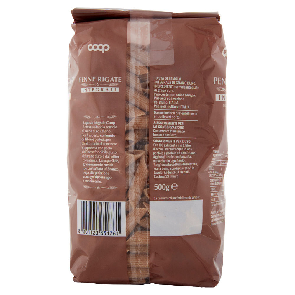 PENNE RIGATE INTEGRALI COOP GRANO 100% ITA G500 - 5