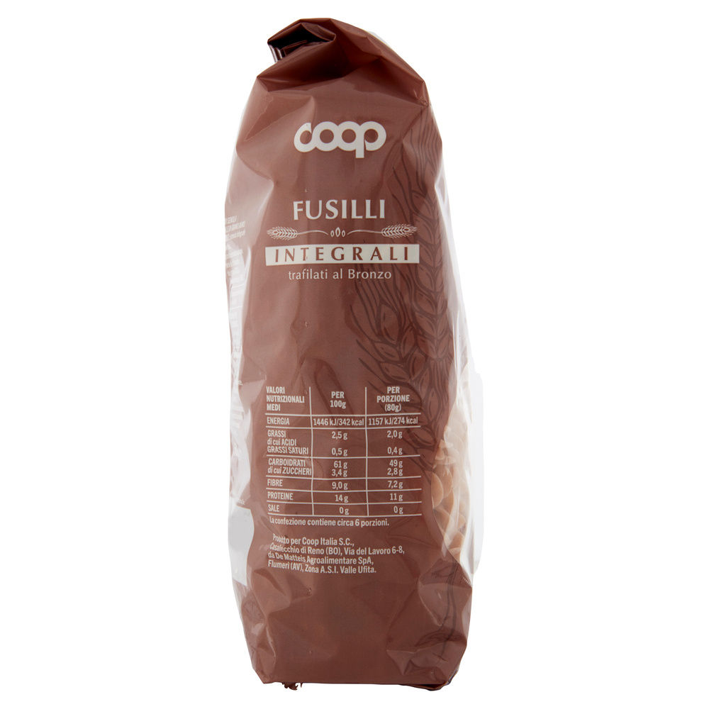 FUSILLI INTEGRALI COOP GRANO 100% ITA G500 - 6