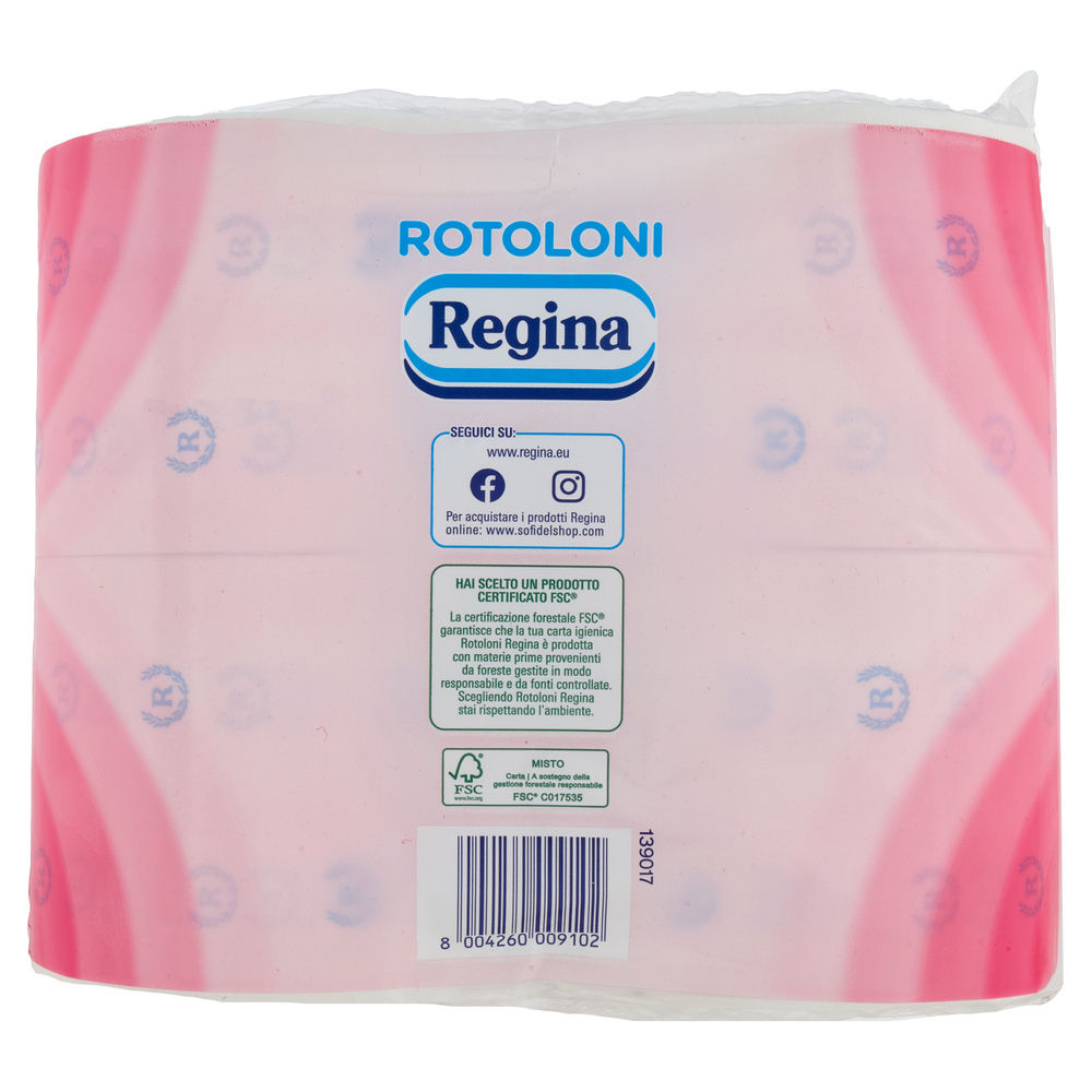 CARTA IGIENICA ROTOLONI REGINA 2VELI STRAPPI 500 INCARTO ROTOLI PZ.12 - 11