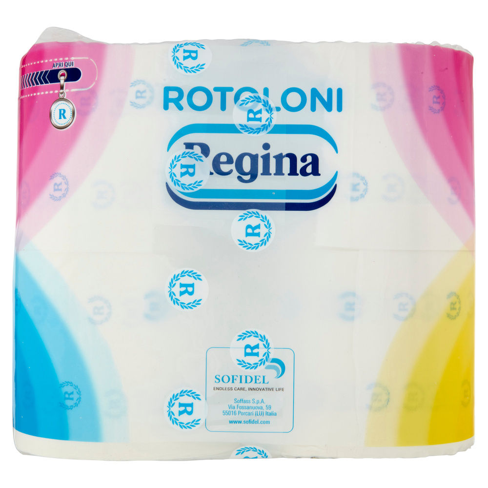 CARTA IGIENICA ROTOLONI REGINA 2VELI STRAPPI 500 INCARTO ROTOLI PZ.12 - 3