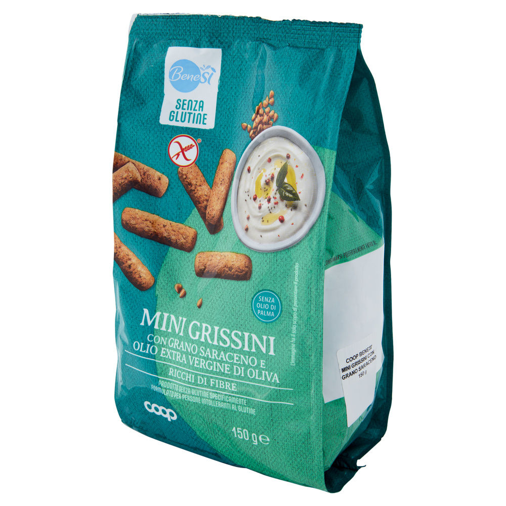 MINI GRISSINI SENZA GLUTINE CON GRANO SARACENO BENE SI' COOP G 150 - 8