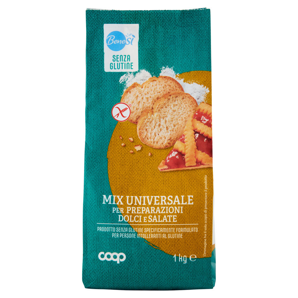 Preparato senza glutine mix universale dolci e salati bene si' coop kg 1