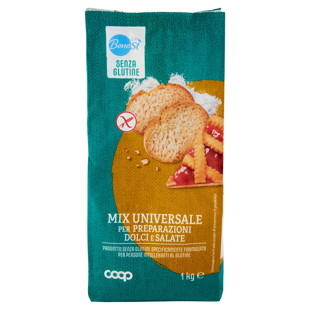 PREPARATO SENZA GLUTINE MIX UNIVERSALE DOLCI E SALATI BENE SI' COOP KG 1 - 1