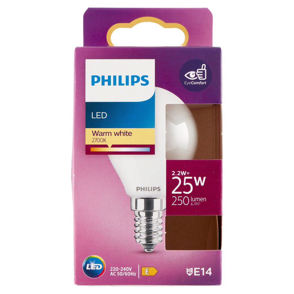 LED SFERA VETRO 25W E14 2700K NON DIM - 7