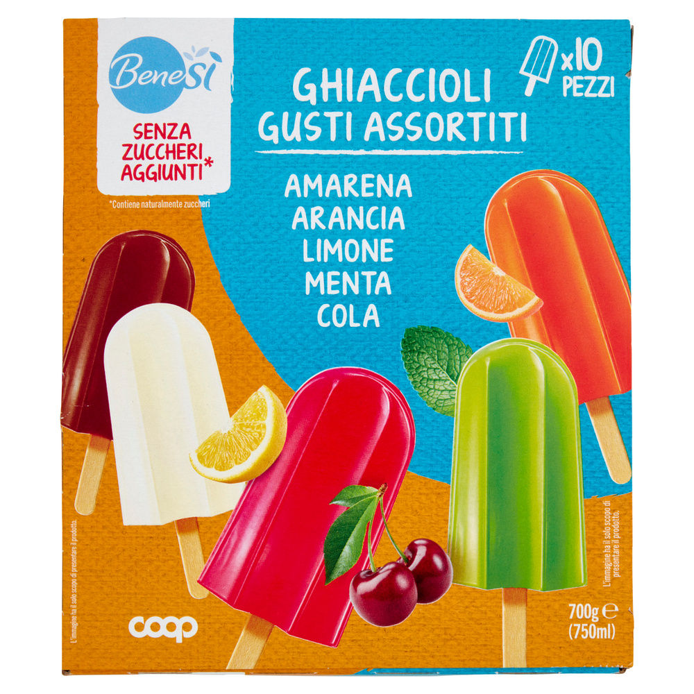 GHIACCIOLI ASSORTITI S/ZUCCHERI BENESI' COOP PZ 10X G 700 - 7