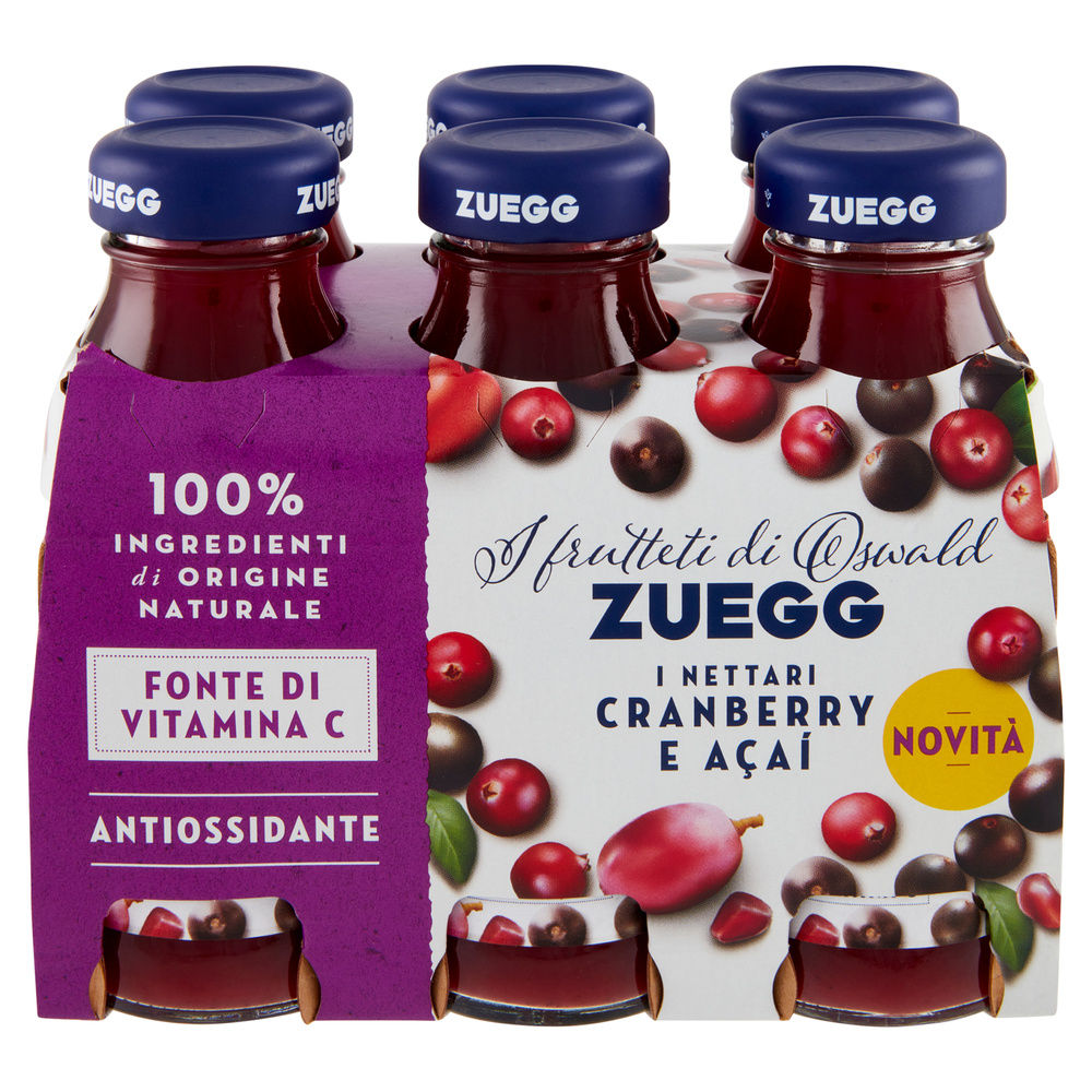 SUCCHI CRANBERRY E ACAI ZUEGG CLUSTER ML 125 X 6 - 7