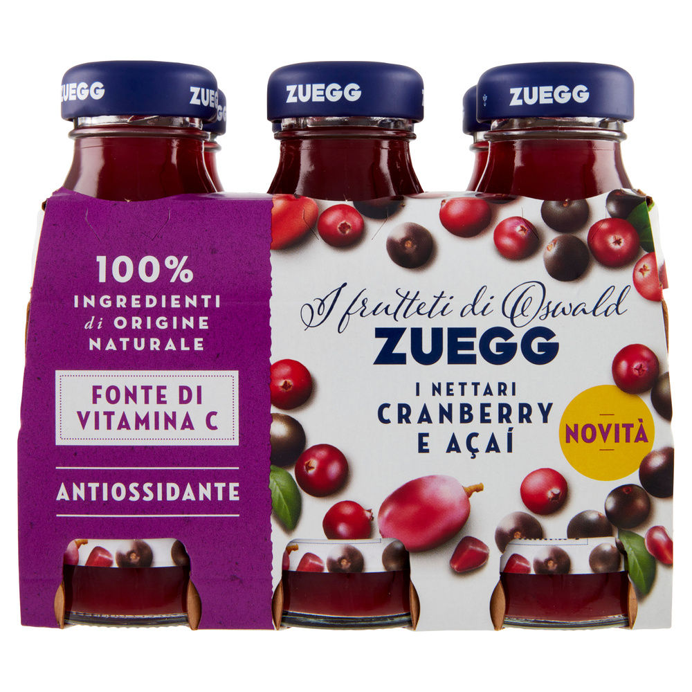 SUCCHI CRANBERRY E ACAI ZUEGG CLUSTER ML 125 X 6 - 6