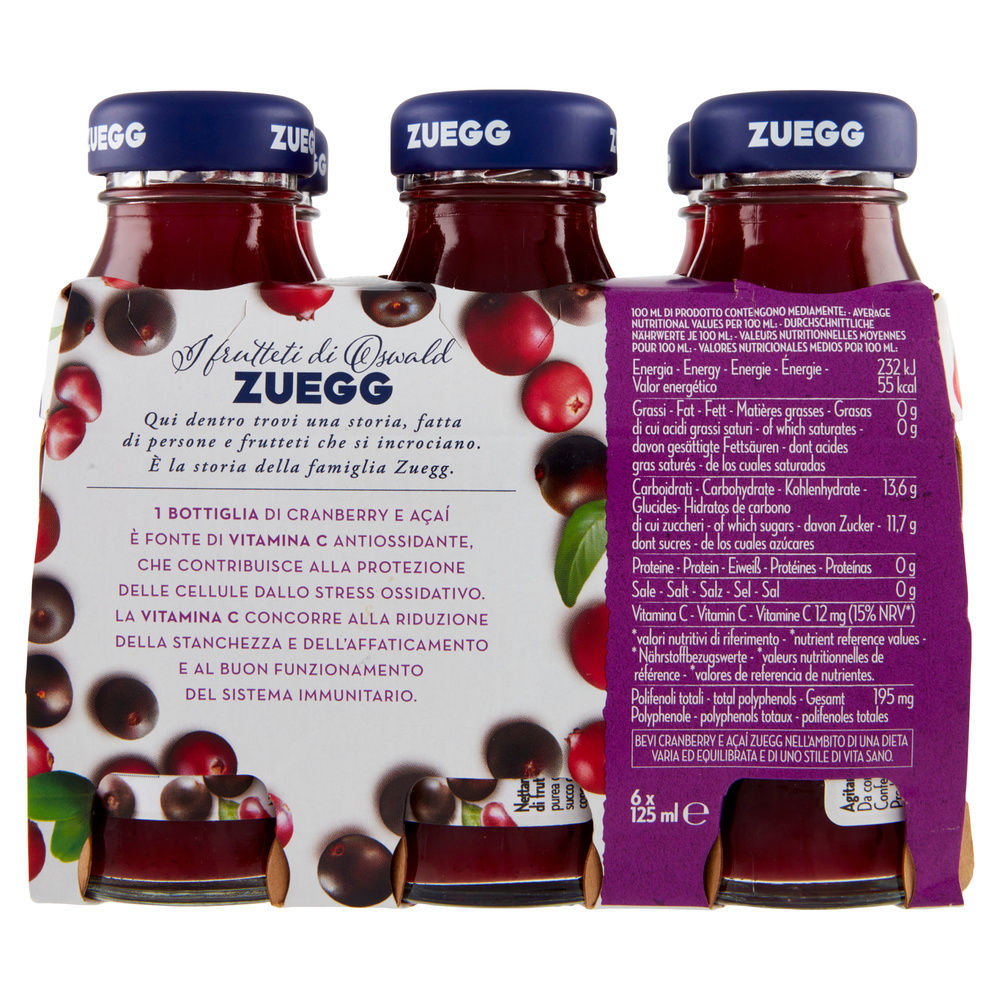 SUCCHI CRANBERRY E ACAI ZUEGG CLUSTER ML 125 X 6 - 4
