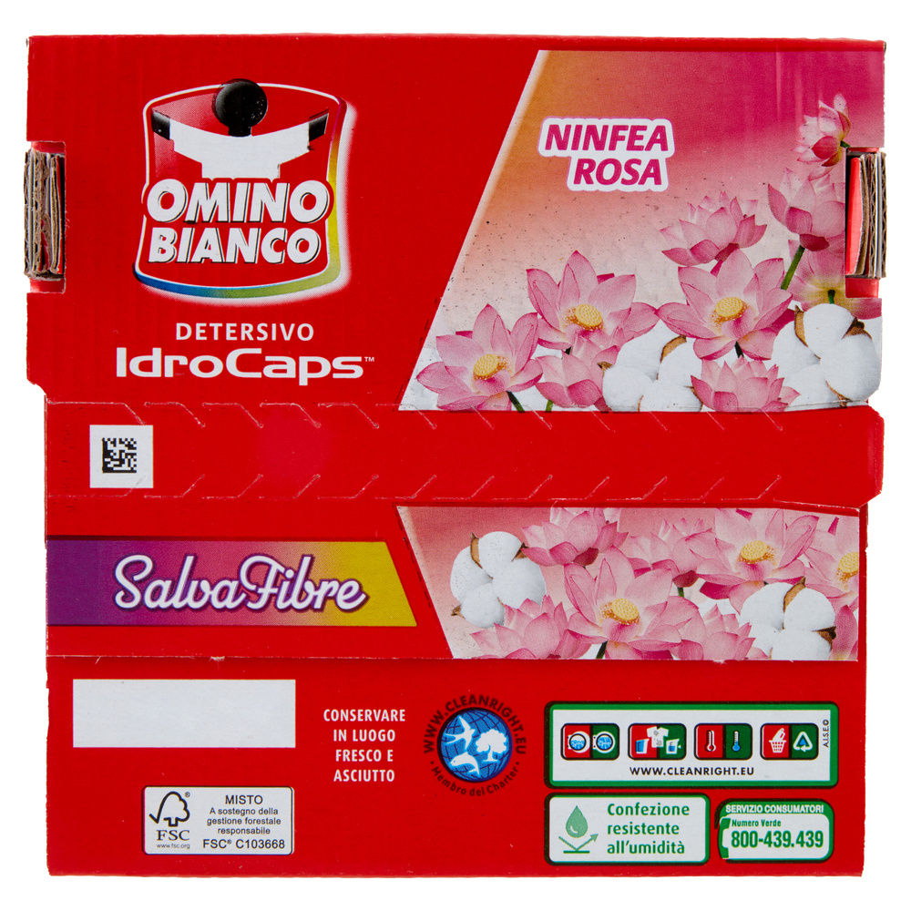 DETERSIVO LAVATRICE OMINO BIANCO CAPS SALVAFIBRE CARDBOARD 20CAPS KG 0,38 - 4