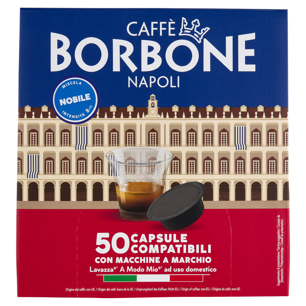 Capsule compat a modo mio miscela nobile caffè borbone 50pz 360g