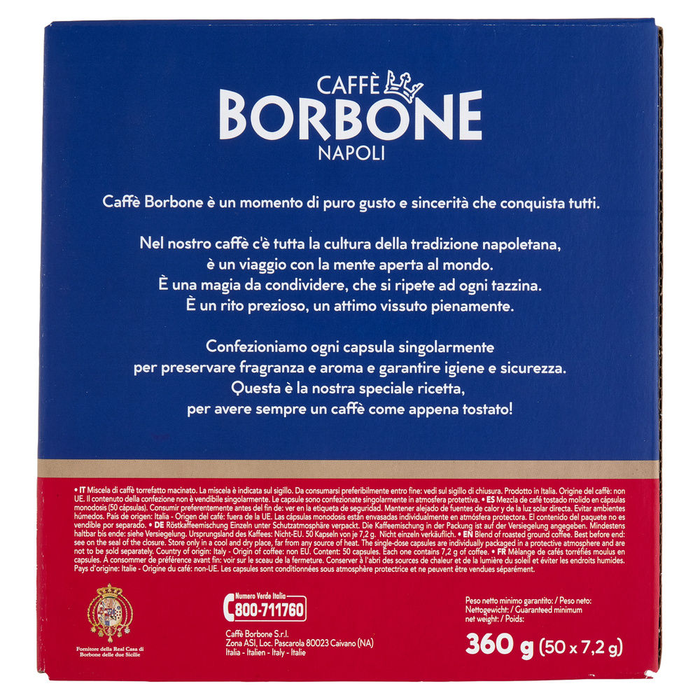 CAPSULE COMPAT A MODO MIO MISCELA NOBILE CAFFÈ BORBONE 50PZ 360G - 3