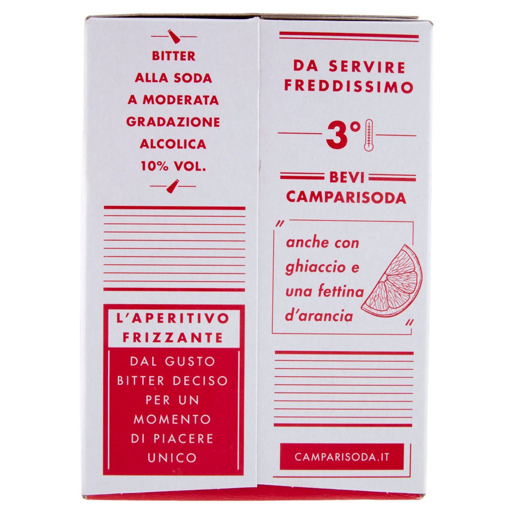 APERITIVO ALCOLICO CAMPARI SODA 10 GRADI SCATOLA ML 98 X 10 - 1
