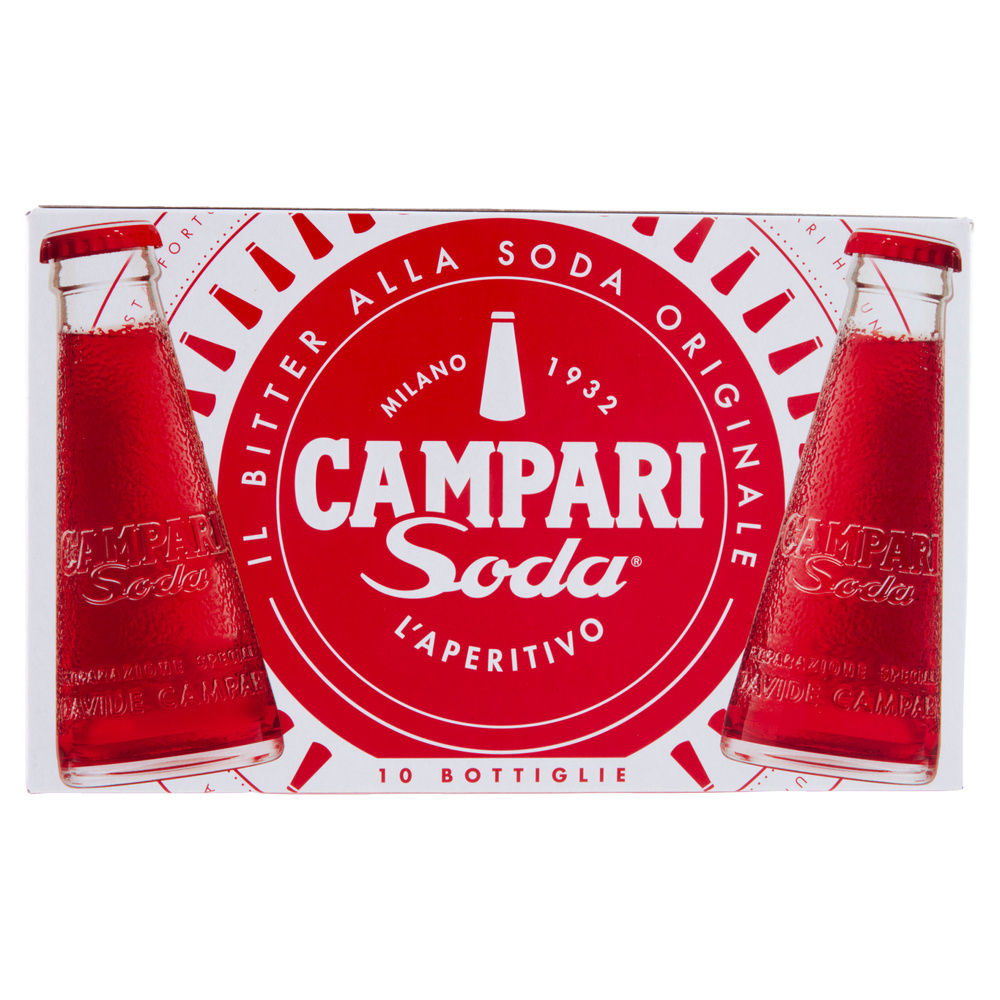 APERITIVO ALCOLICO CAMPARI SODA 10 GRADI SCATOLA ML 98 X 10 - 2