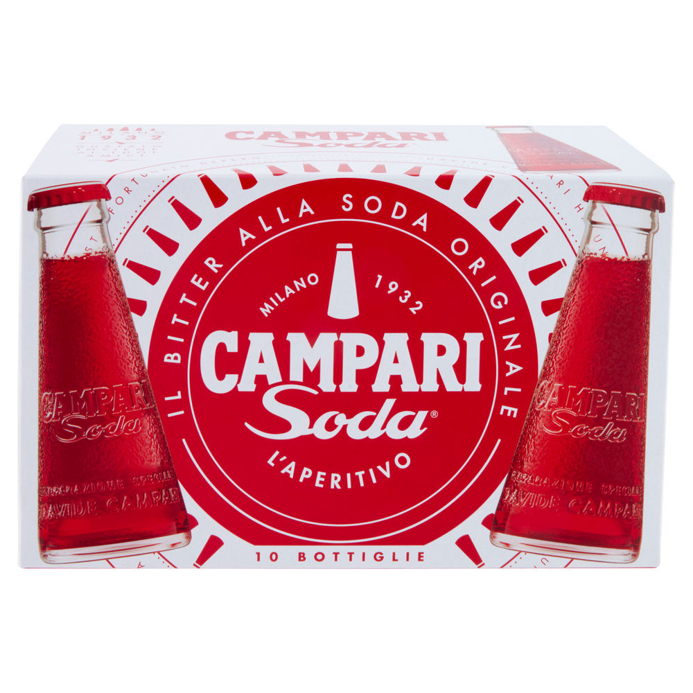 APERITIVO ALCOLICO CAMPARI SODA 10 GRADI SCATOLA ML 98 X 10 - 6