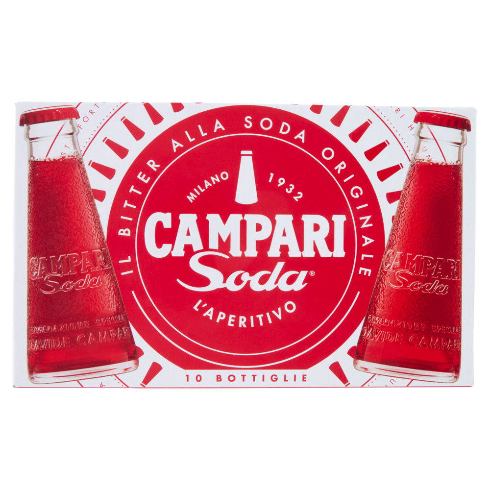 APERITIVO ALCOLICO CAMPARI SODA 10 GRADI SCATOLA ML 98 X 10 - 5