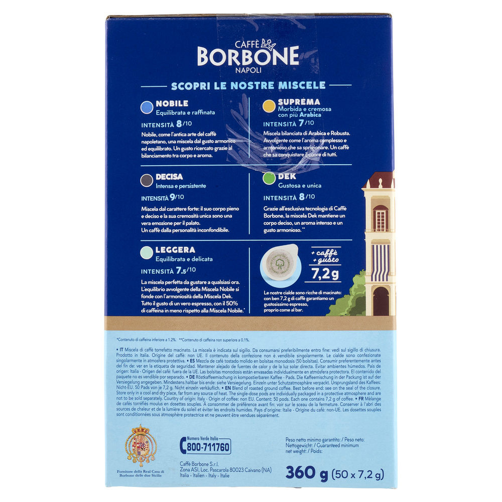 CIALDA PALAZZO MISCELA NOBILE CAFFÈ BORBONE 50PZ 360G - 2