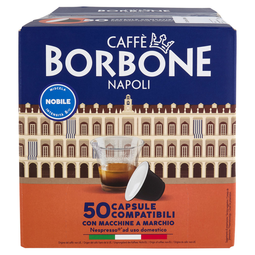 CAPSULE COMPAT NESPRESSO MISCELA NOBILE CAFFÈ BORBONE 50PZ 250G - 6