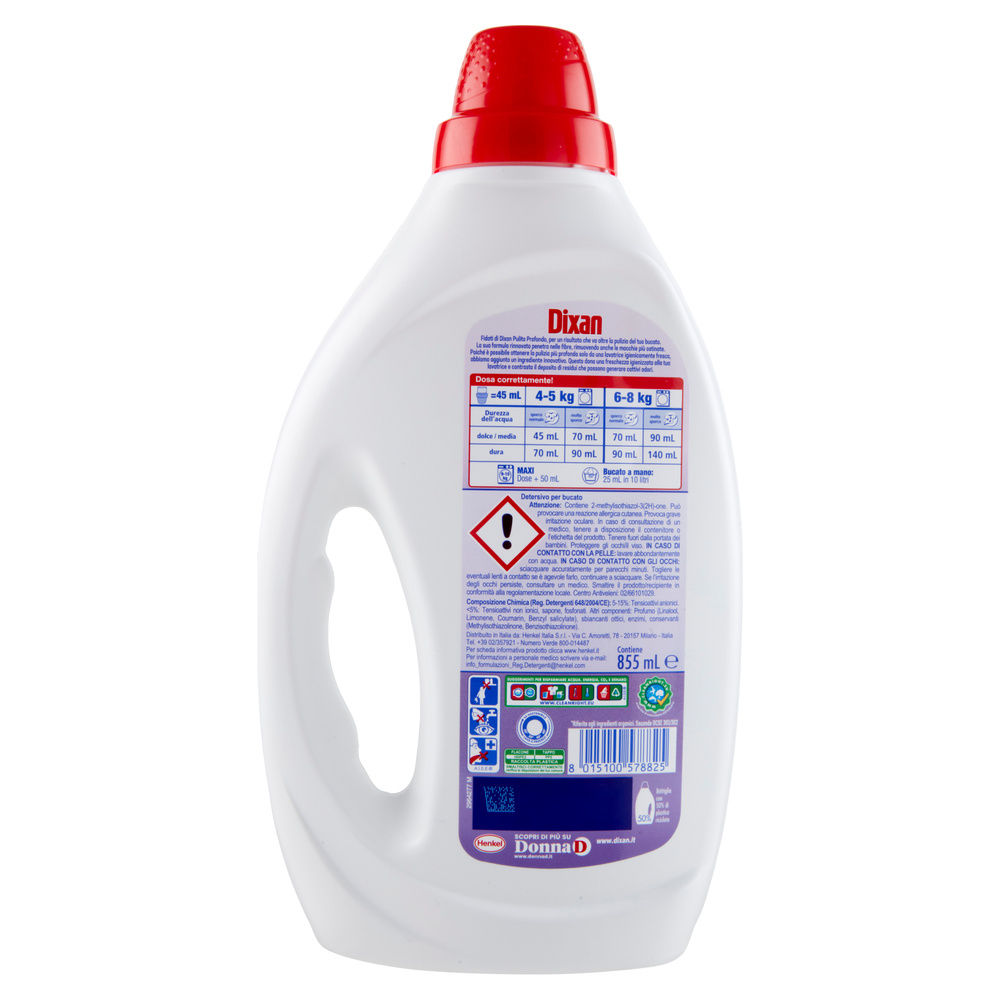 DETERSIVO LAVATRICE LIQUIDO DIXAN 19LAV LAVANDA L 0,855 - 1