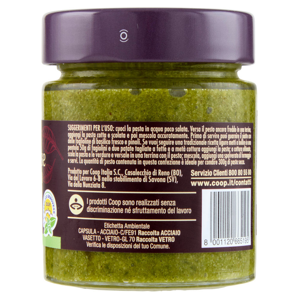 PESTO GENOVESE SENZ'AGLIO FIOR FIORE COOP G 130 - 3