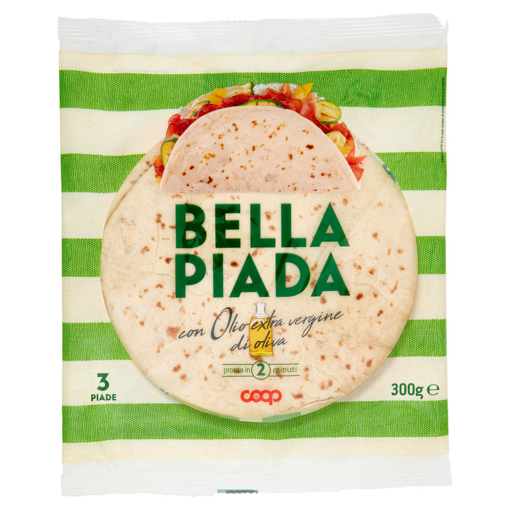 PIADINA CON OLIO EXTRAVERGINE D'OLIVA COOP PZ 3 FLOW-PACK G 300 - 1