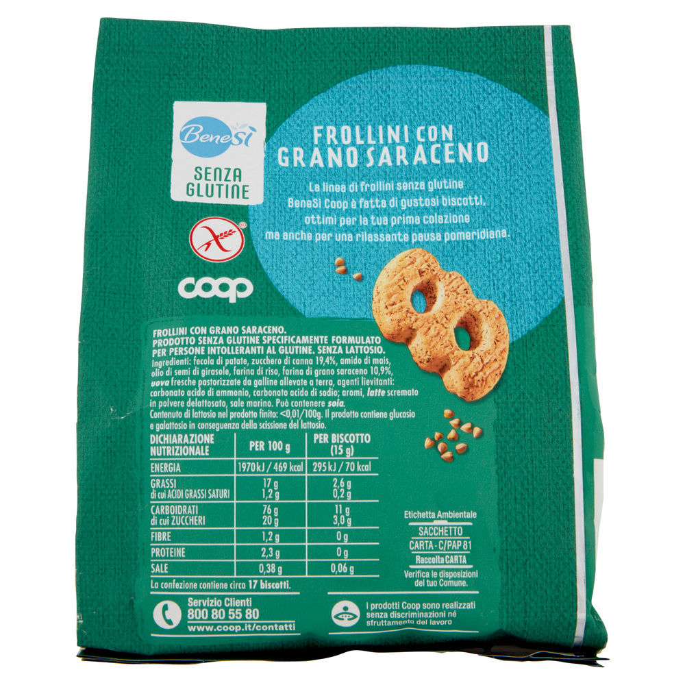 FROLLINO CON GRANO SARACENO S/GLUITINE S/LATTOSIO BENESÌ COOP G250 - 5