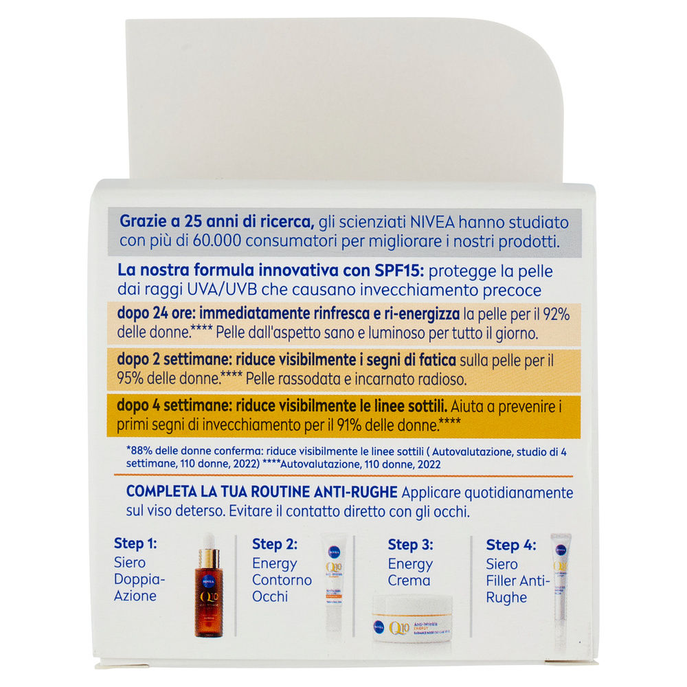 CREMA VISO NIVEA Q10 ENERGY ANTIRUGHE + ENERGIZZANTE GIORNO SPF15 ML 50 - 4