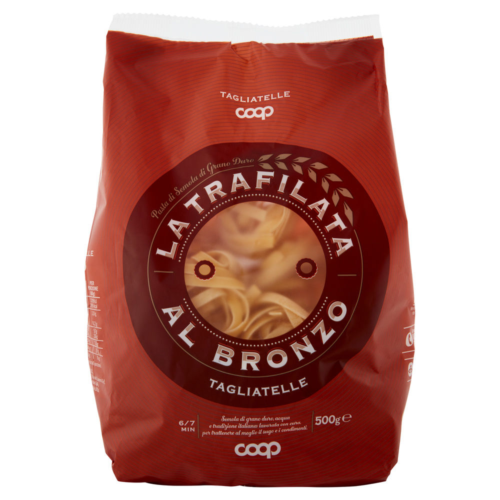 TAGLIATELLE DI SEMOLA LA TRAFILATA AL BRONZO COOP G500 - 0