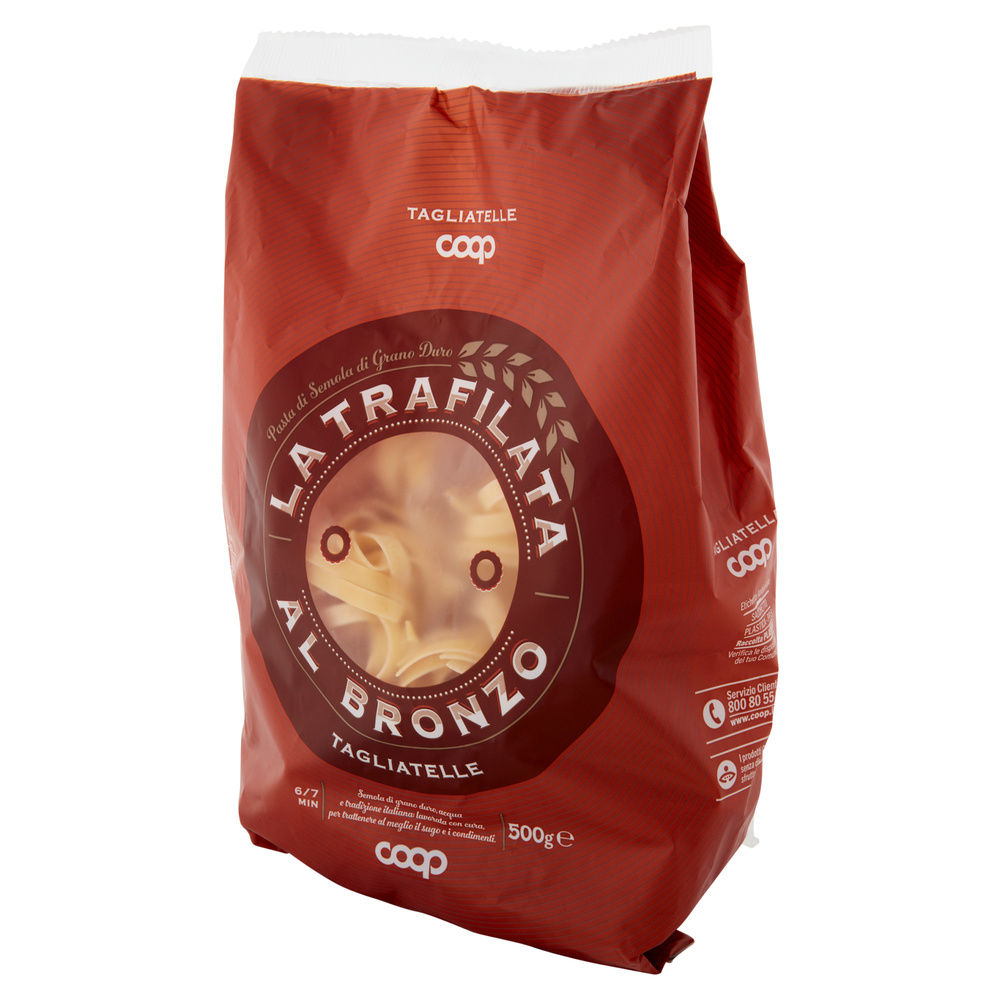 TAGLIATELLE DI SEMOLA LA TRAFILATA AL BRONZO COOP G500 - 1