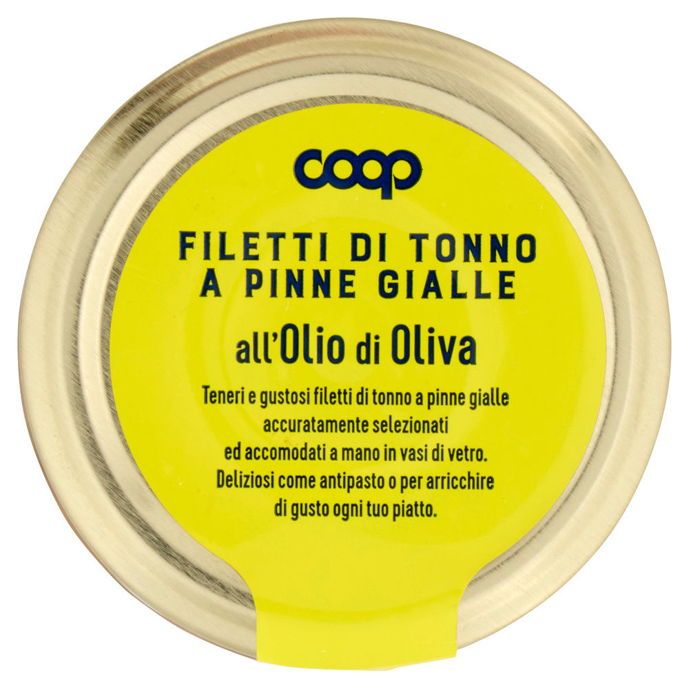 FILETTI DI TONNO YELLOWFIN OLIO OLIVA COOP VASO VETRO G 200 - 6