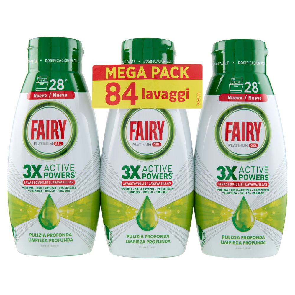 DETERSIVO LAVASTOVIGLIE FAIRY GEL PULIZIA PROFONDA 3X L 0.504 - 0